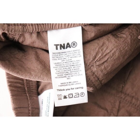 Aritzia TNA Women's XS Brown Parachute Pant Deep Taupe Aviator Elastic Waist NWT - Picture 4 of 7